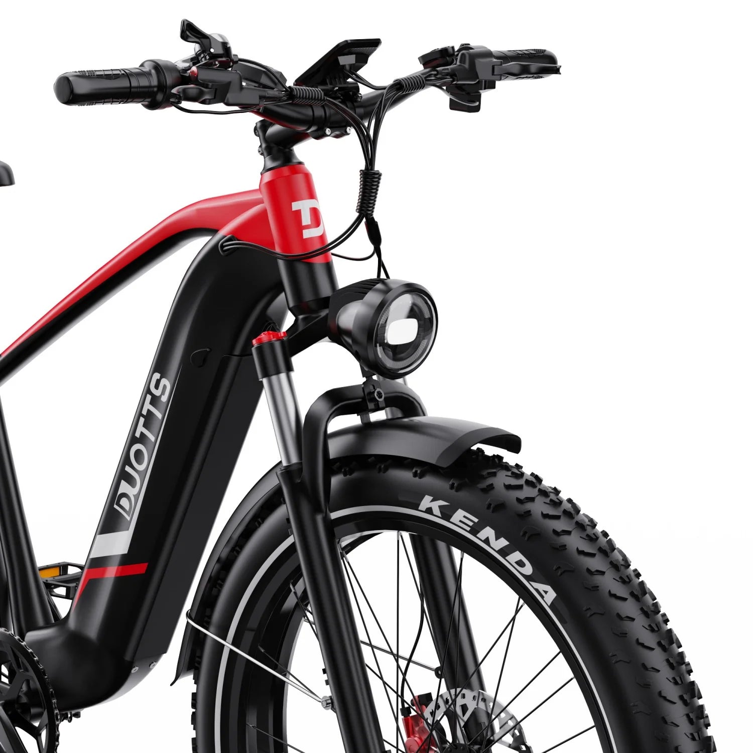 E-Bike Duotts F26 Lite - Motor 500W Batterie 48V18Ah 26 Zoll Reifen Hydraulische Bremsen - Schwarz Rot