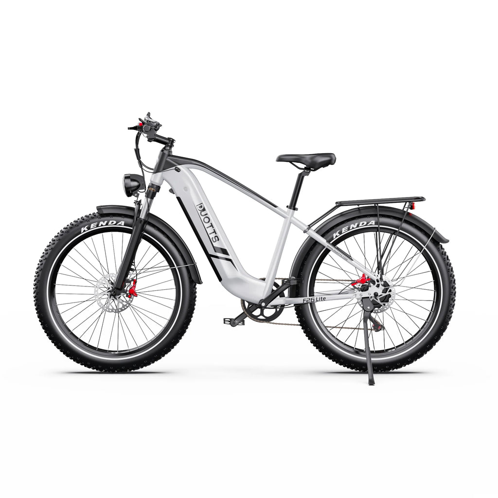 Duotts F26 Lite E-Bike - 500W Motor 48V18Ah Battery 26 Inch Tires Hydraulic Brakes - Silver White