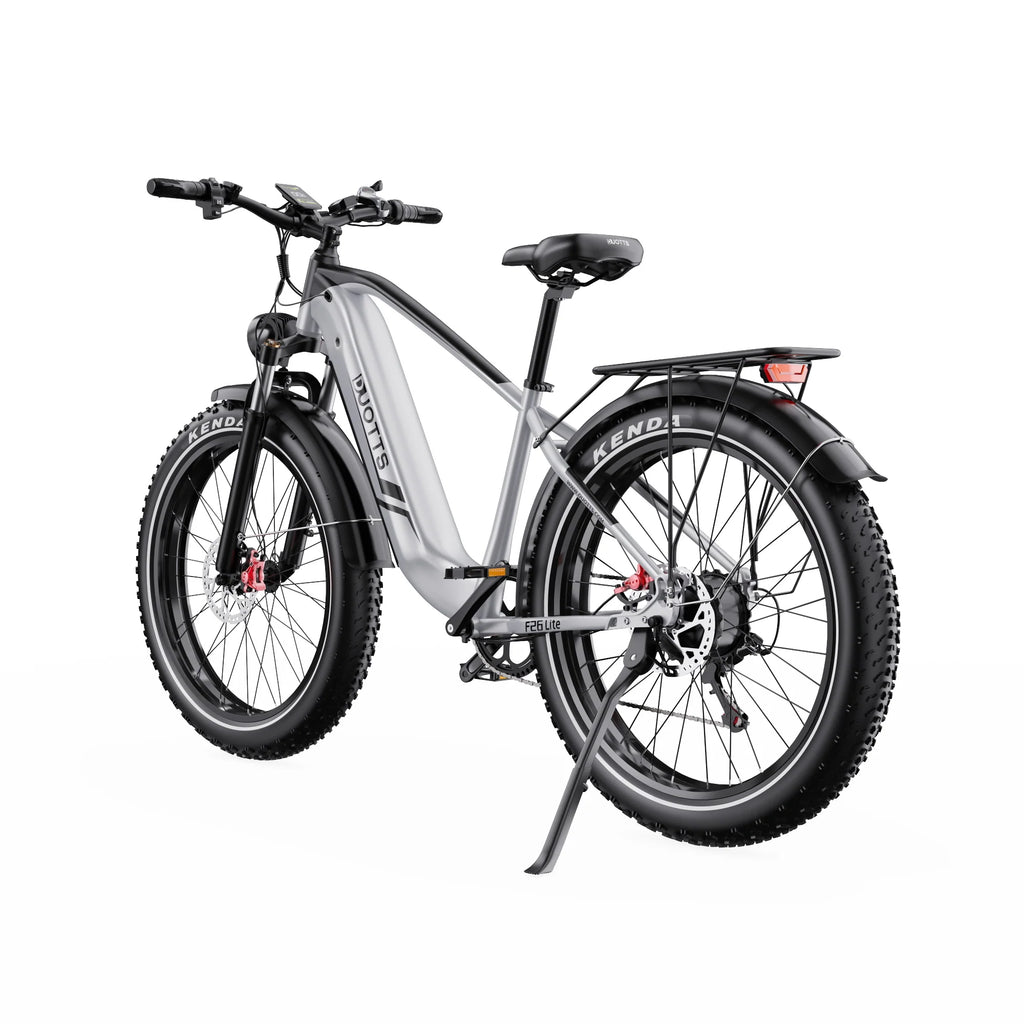 Duotts F26 Lite E-Bike - 500W Motor 48V18Ah Battery 26 Inch Tires Hydraulic Brakes - Silver White