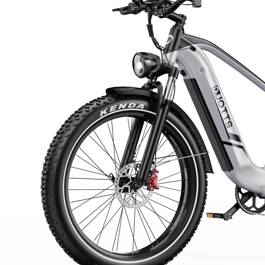 Duotts F26 Lite E-Bike - 500W Motor 48V18Ah Battery 26 Inch Tires Hydraulic Brakes - Silver White