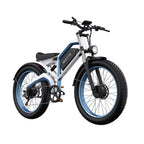 Duotts N26 E-Bike - Motor 750W*2 Battery 48V20AH 26*4.0 Inch Fat Hydraulic Brakes - White Blue