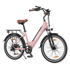 E-Bike ESKUTE C100 -  Motor 250W Motor 36V10.4AH Akku 26x1.75 Zoll Reifen Mechanische Scheibenbremsen - Rosa