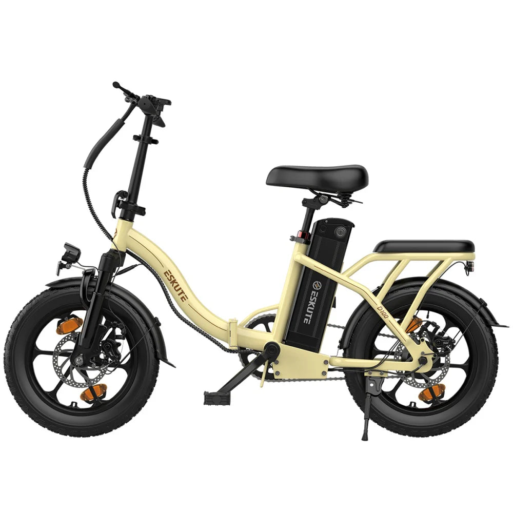 ESKUTE D100 Electric Bicycle - 250W Motor 36V 13Ah Battery 16 Inch - Cream