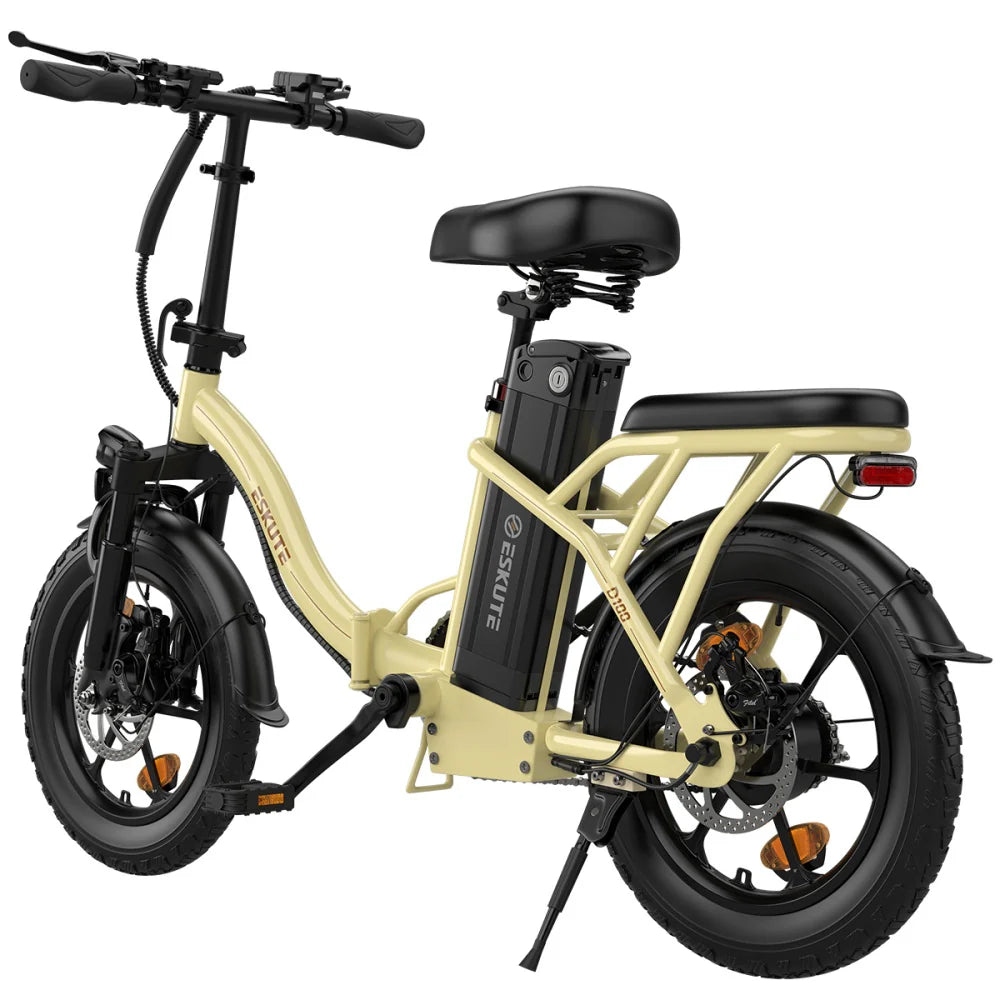 ESKUTE D100 Electric Bicycle - 250W Motor 36V 13Ah Battery 16 Inch - Cream