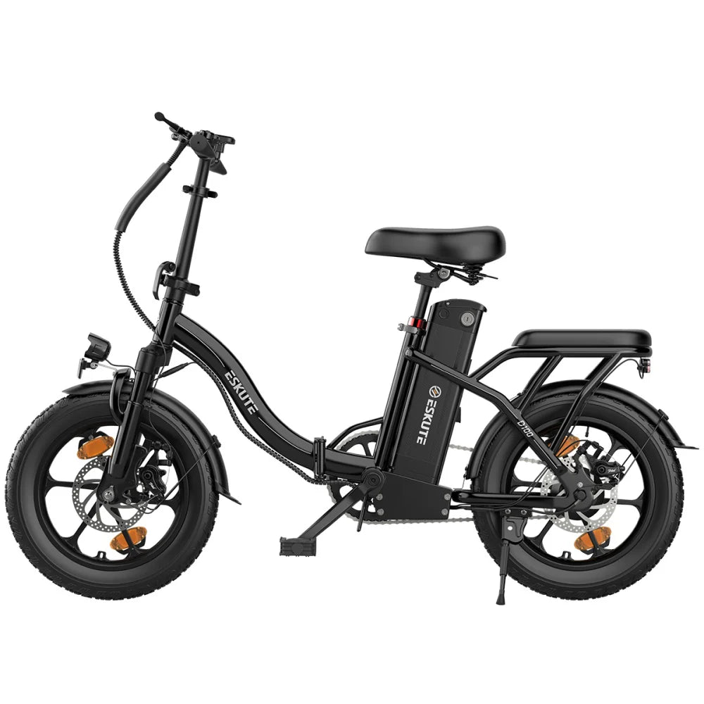 ESKUTE D100 Electric Bike - 250W Motor 36V 13Ah Battery 16 Inch - Black