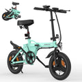 ESKUTE F100 E-Bike mit 14-Zoll-Reifen, 250-W-Motor, 36-V-9-Ah-Akku, mechanischen Scheibenbremsen – Blau