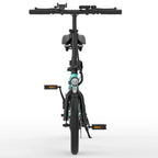 ESKUTE F100 E-Bike mit 14-Zoll-Reifen, 250-W-Motor, 36-V-9-Ah-Akku, mechanischen Scheibenbremsen – Blau
