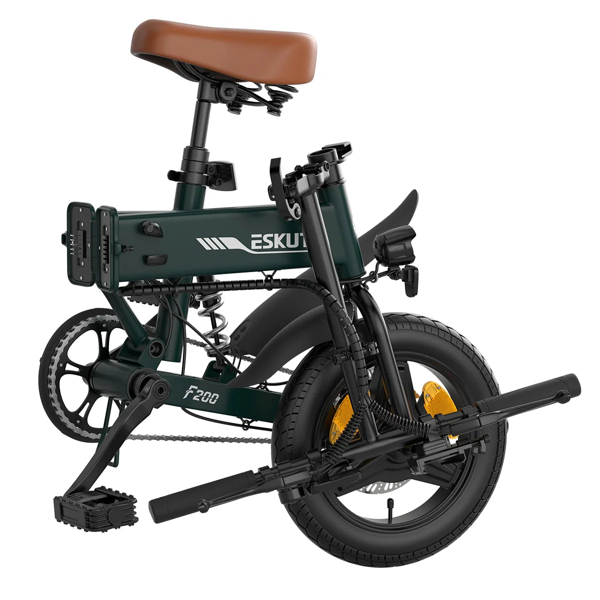 ESKUTE F200 E-Bike - 250W Motor 36V 7.8Ah Batterie 14 Zoll Reifen    Mit Mechanischer Scheibenbremse - Grün