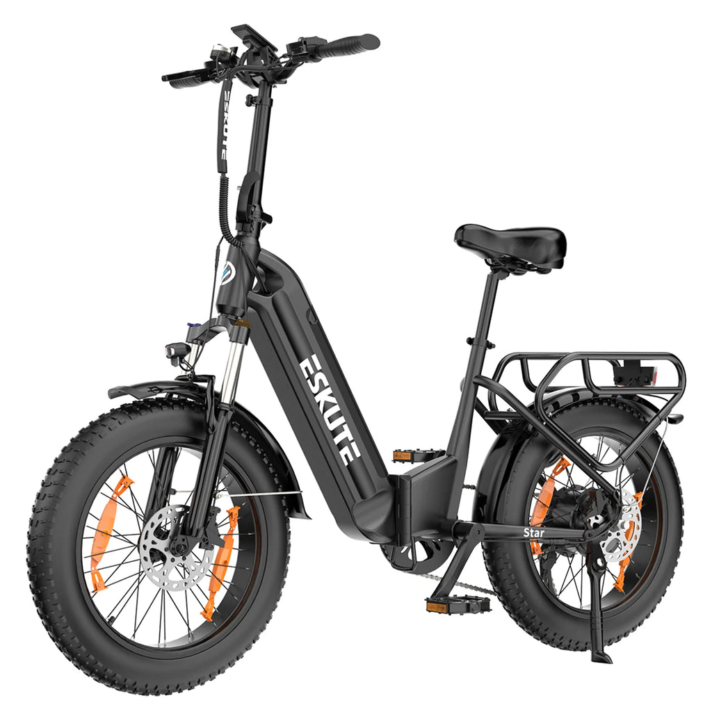 ESKUTE Star E-Bike - 250W Motor 36V25AH Batterie 20 Zoll Reifen Hydraulische Scheibenbremse - Schwarz