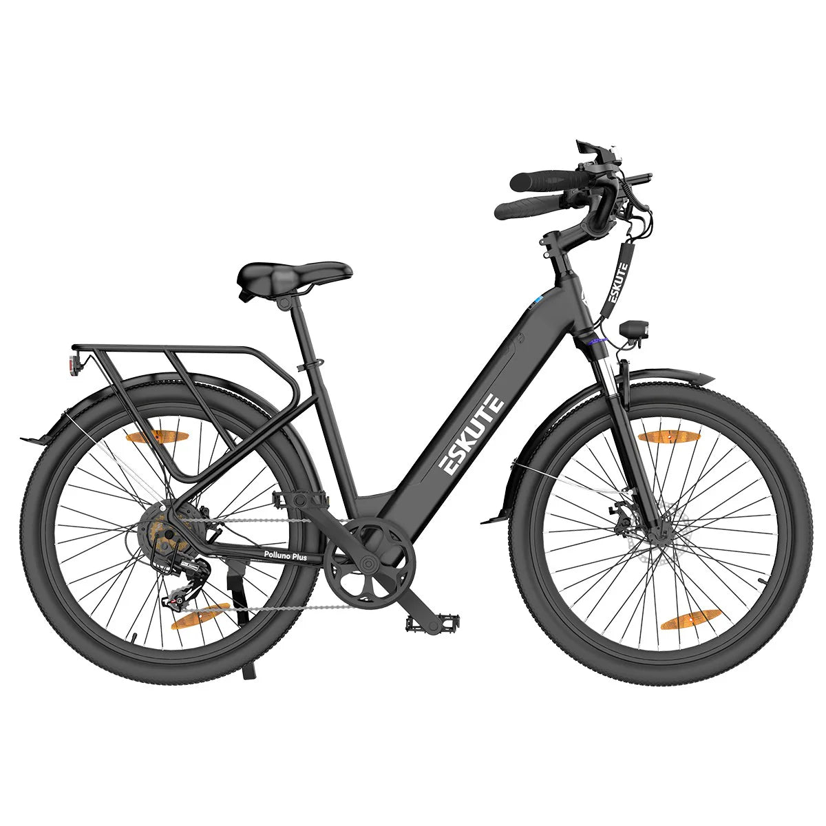 ESKUTE Polluno Plus 28INCH - 250W Motor 36V20AH Batterie 28 Zoll Reifen Mechanische Scheibenbremse - Schwarz