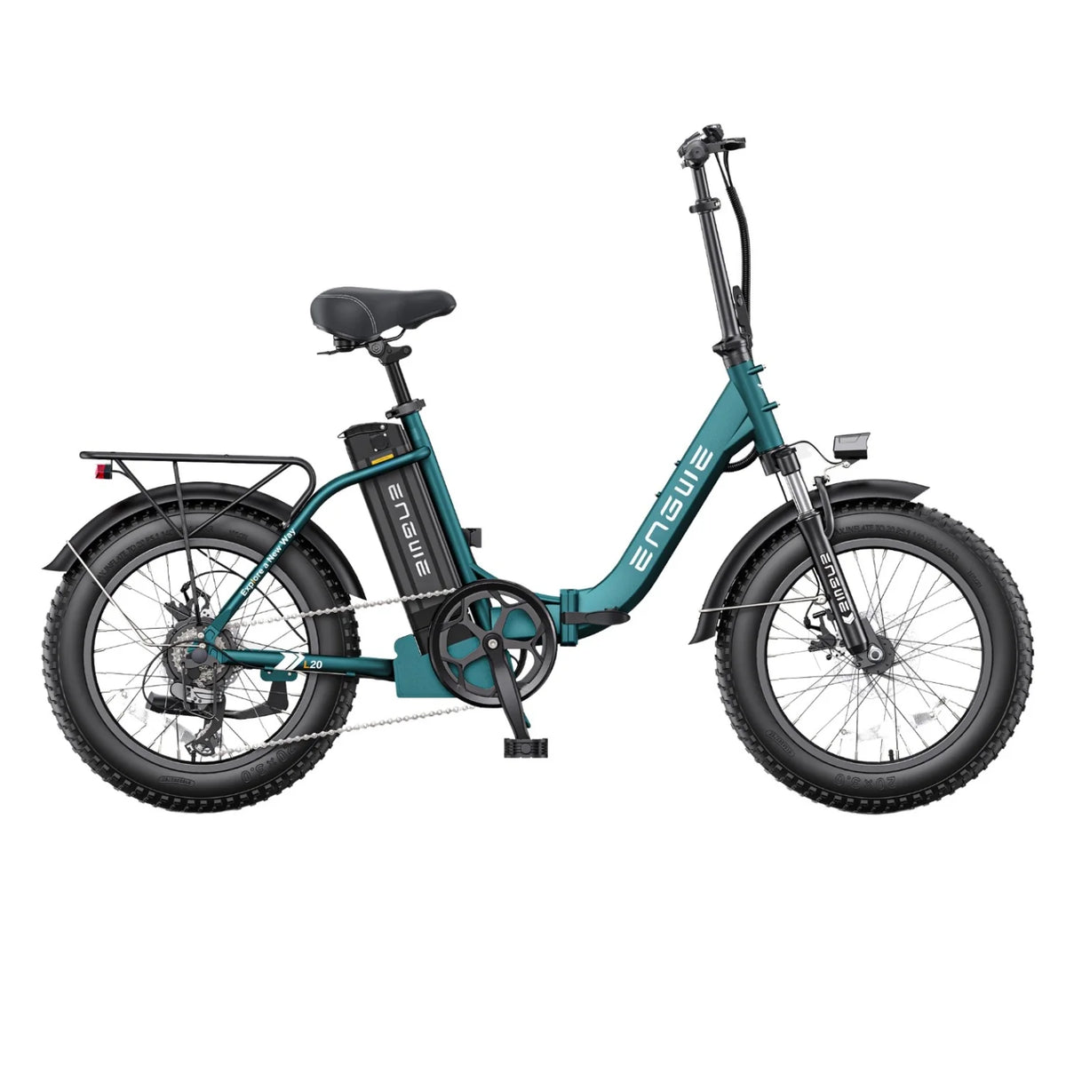 E-Bike ENGWE L20 2.0 - Motor 750W Akku 52V13AH 20 Zoll Räder  mechanische Scheibenbremse - Grün