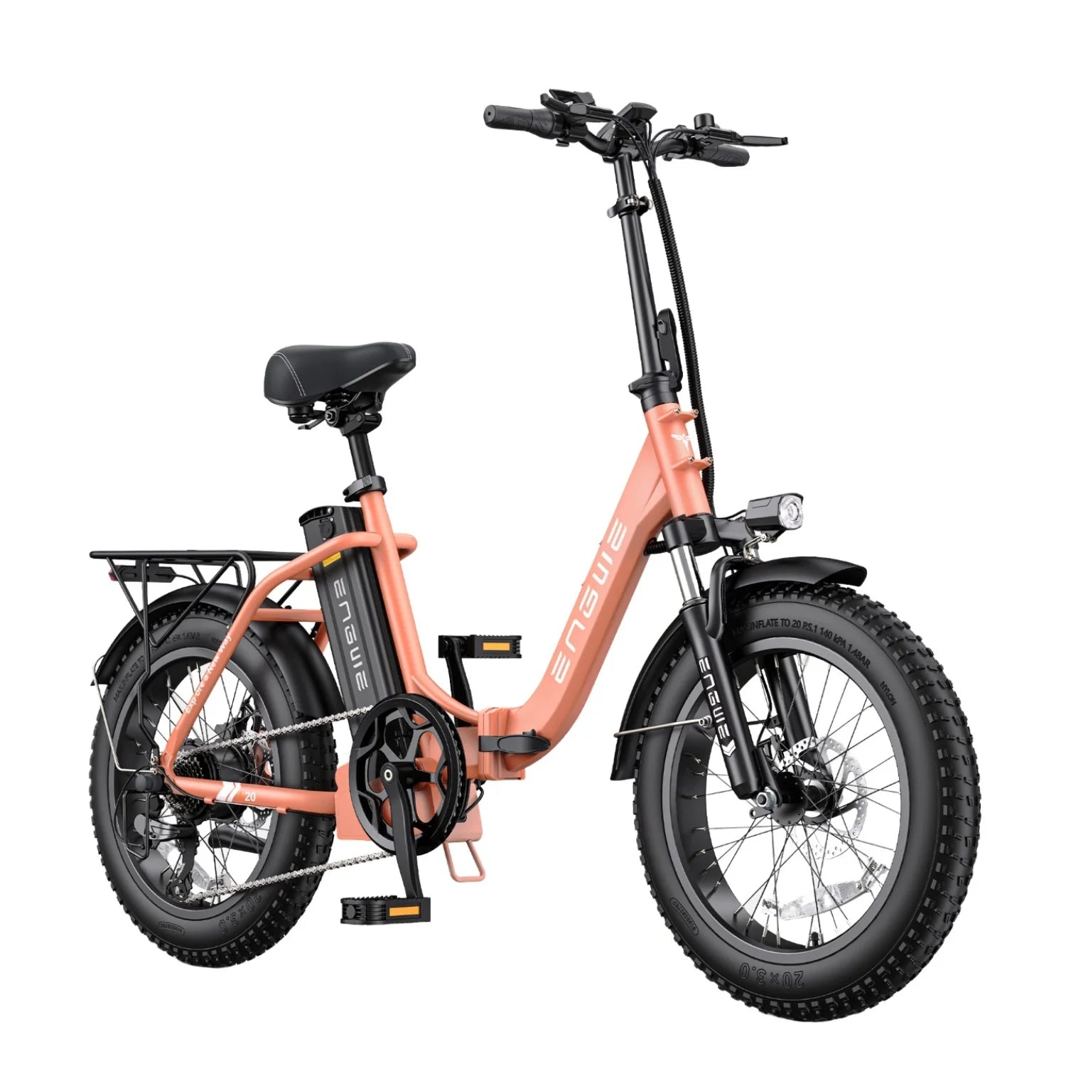 E-Bike ENGWE L20 2.0 - Motor 750W Akku 52V13AH 20 Zoll Räder  mechanische Scheibenbremse - Rosa