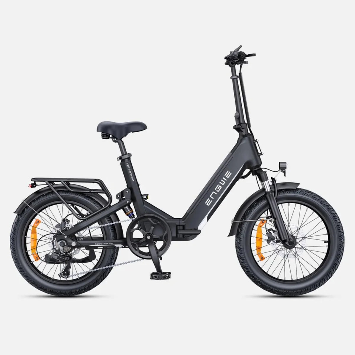 E-Bike ENGWE L20 3.0 BOOST - Motor 250W Akku 48V13.5Ah 20 Zoll Räder TUV Zertifiziert Hydraulische Scheibenbremsen - Schwarz
