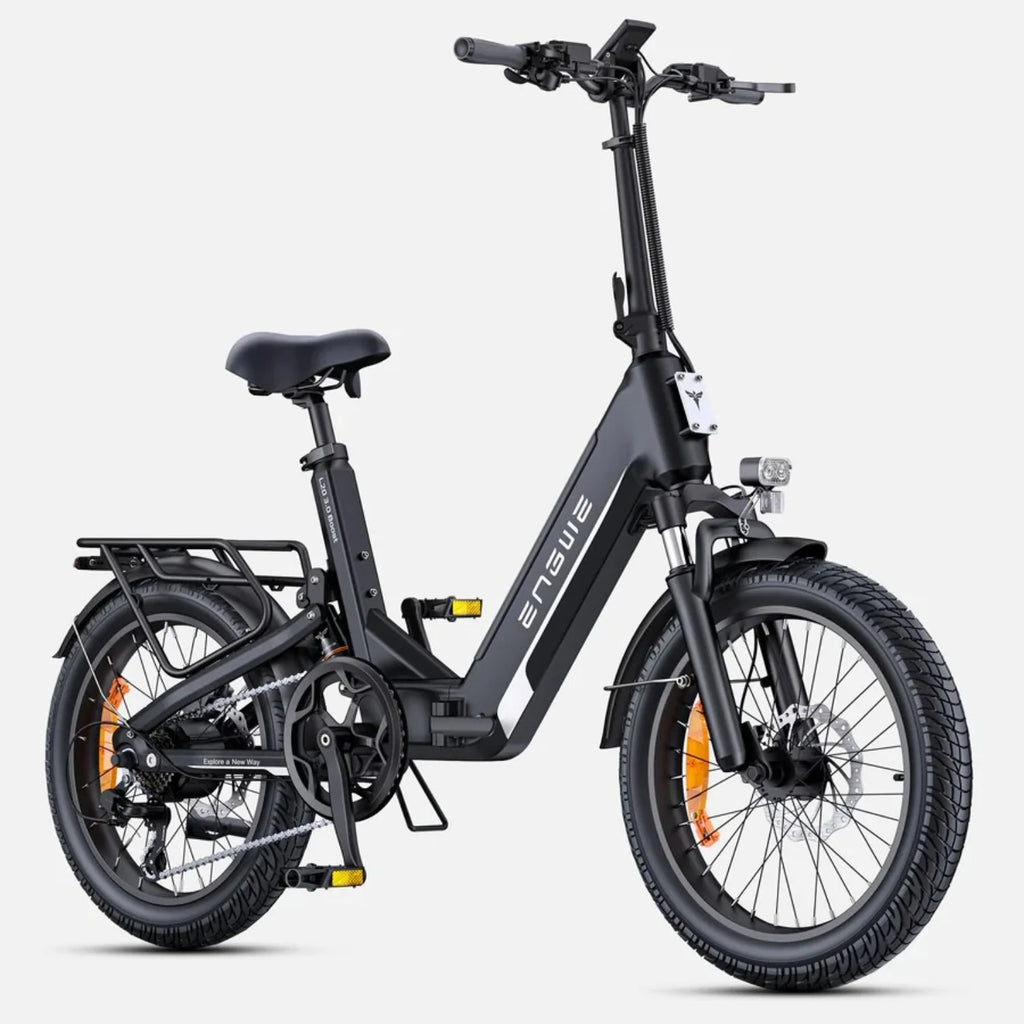 E-Bike ENGWE L20 3.0 BOOST - 250W Motor 48V13.5Ah Battery 20 Inch Wheels TÜV Certified Hydraulic Disc Brakes - Black