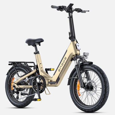 E-Bike ENGWE L20 3.0 BOOST - Motor 250W Akku 48V13.5Ah 20 Zoll Räder TUV Zertifiziert Hydraulische Scheibenbremsen - Gold
