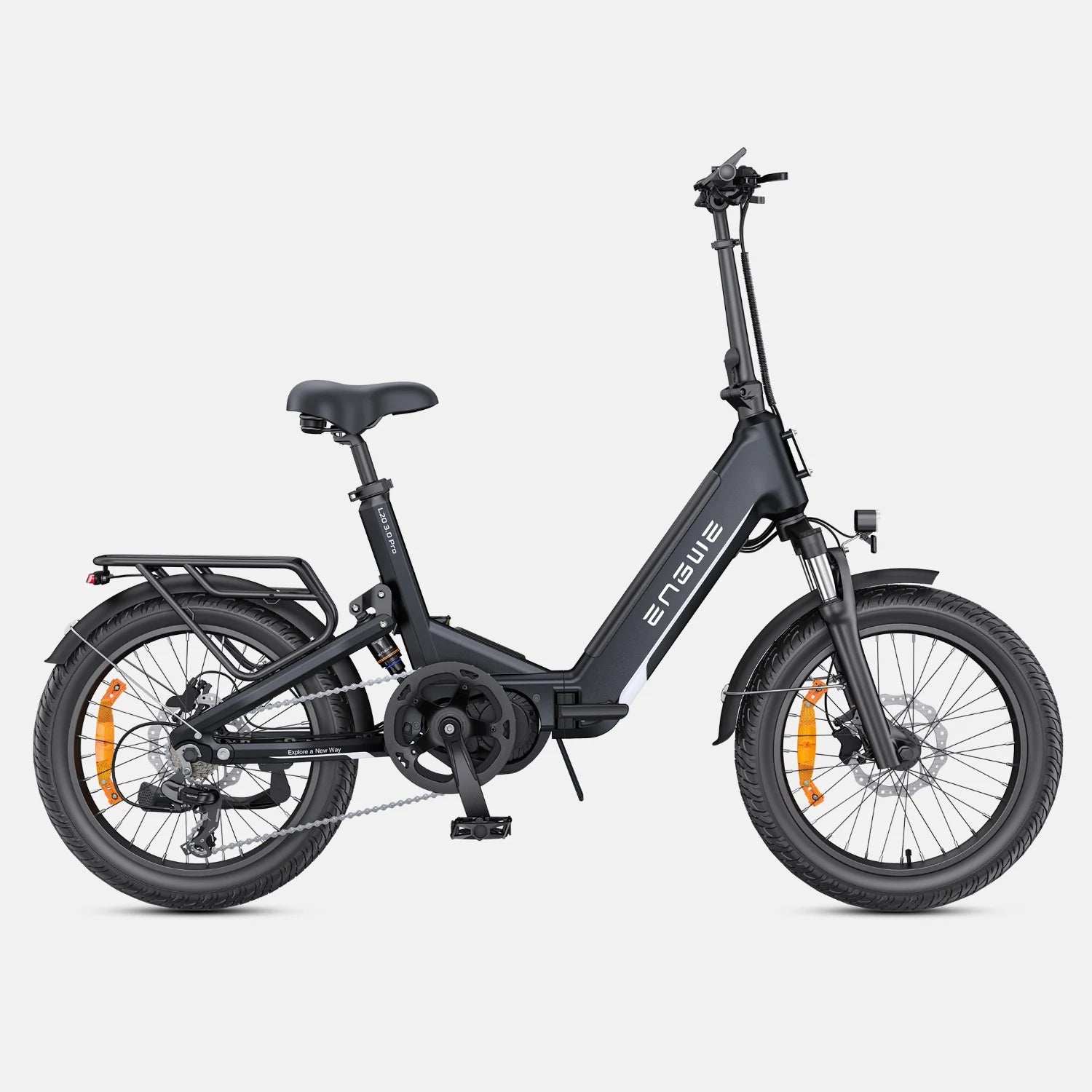 E-Bike ENGWE L20 3.0 PRO - 250W Motor 48V15AH Battery 20 Inch Wheels TUV Certified Hydraulic Disc Brakes - Black
