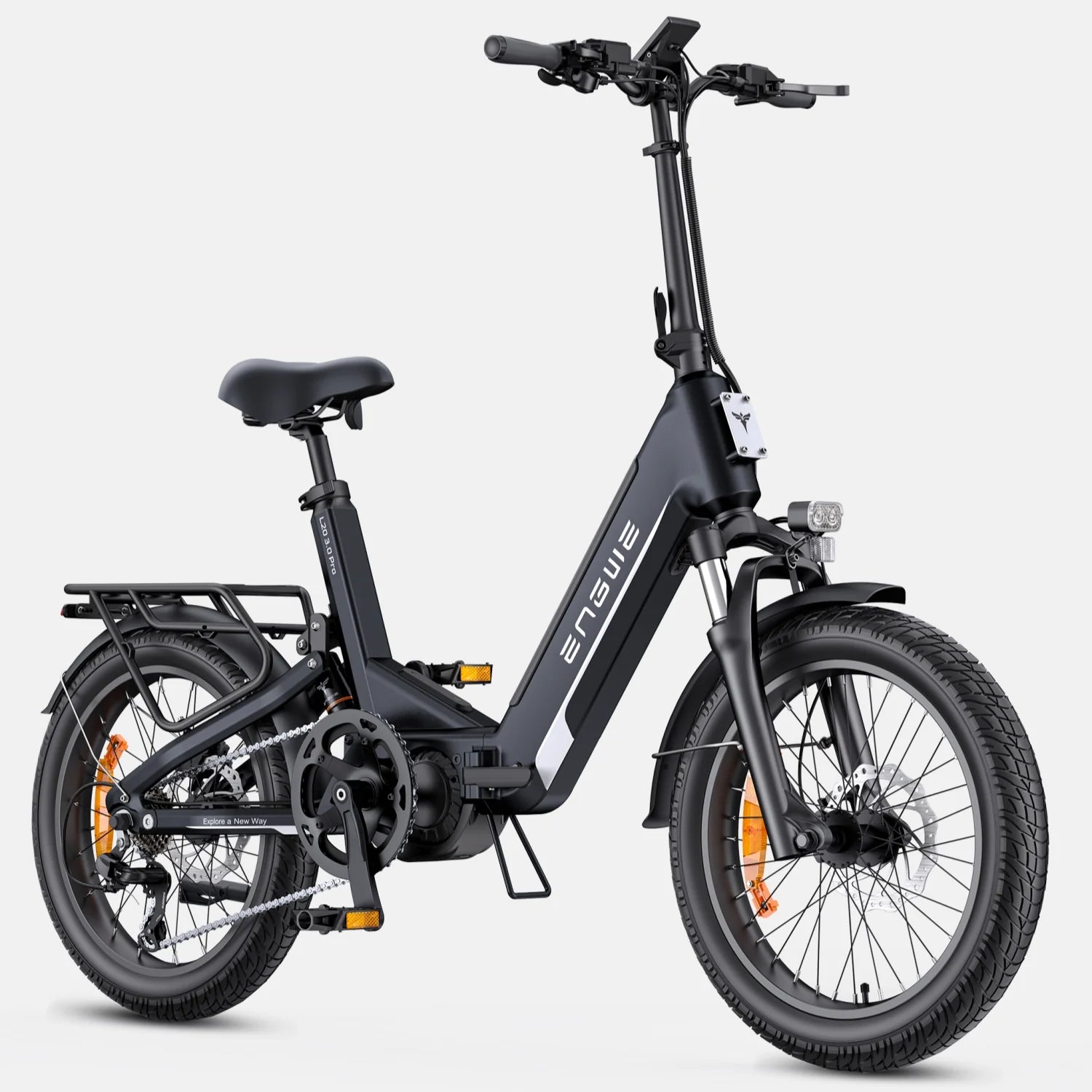 E-Bike ENGWE L20 3.0 PRO - 250W Motor 48V15AH Battery 20 Inch Wheels TUV Certified Hydraulic Disc Brakes - Black