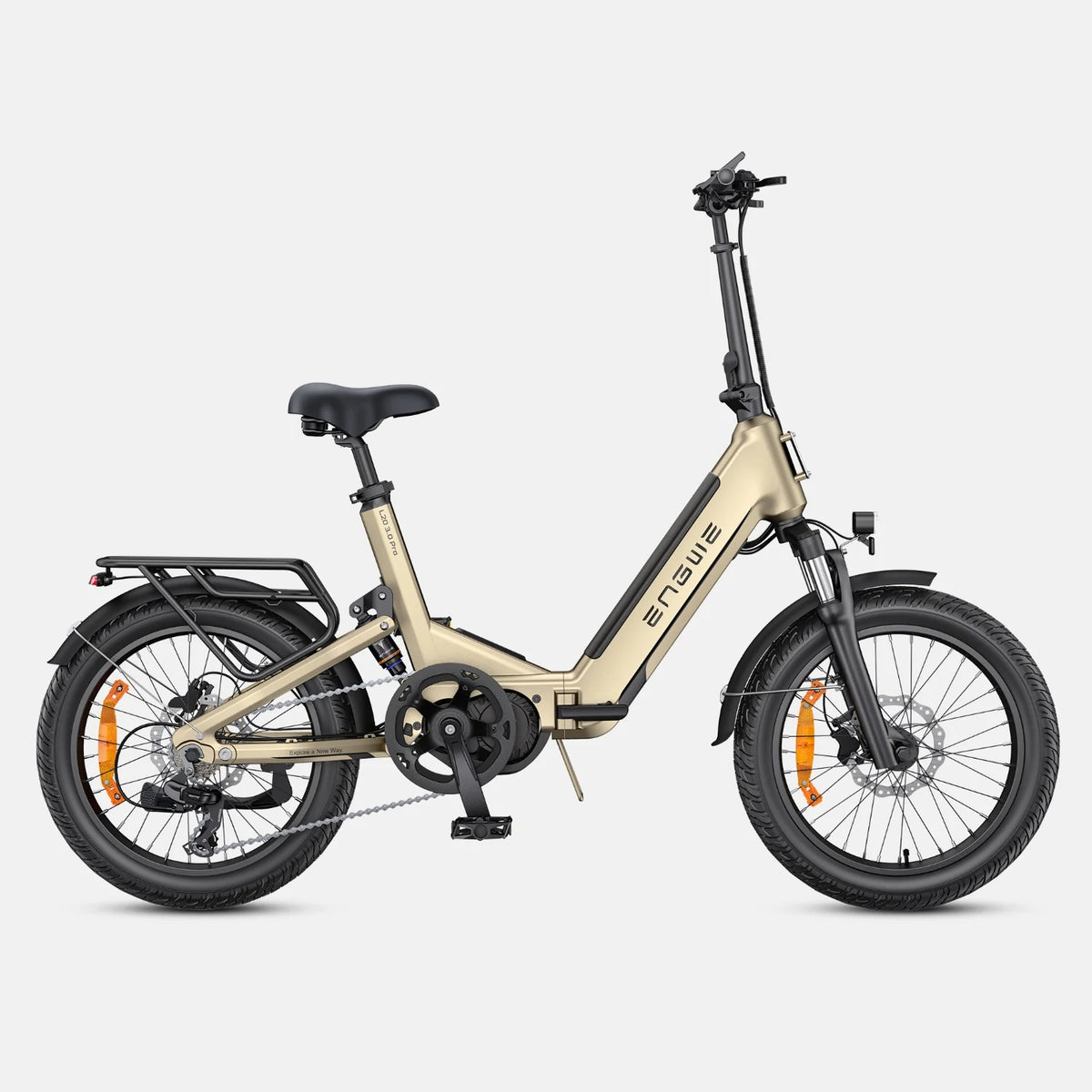 E-Bike ENGWE L20 3.0 PRO - Motor 250W Akku 48V15AH 20 Zoll Räder TUV Zertifiziert Hydraulische Scheibenbremsen - Gold