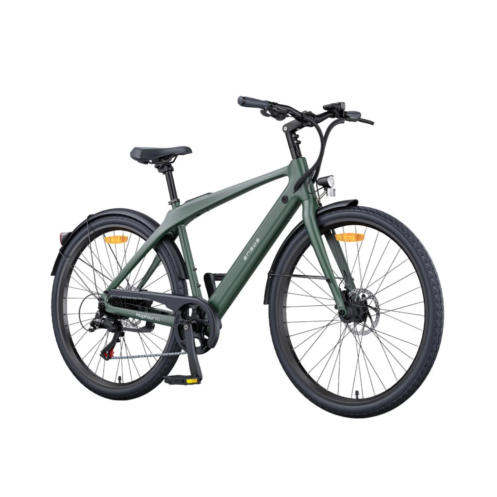 Vélo électrique ENGWE N1 AIR avec moteur 250 W, batterie 36 V 10 Ah, roues de 27,5 pouces et freins hydrauliques – Vert