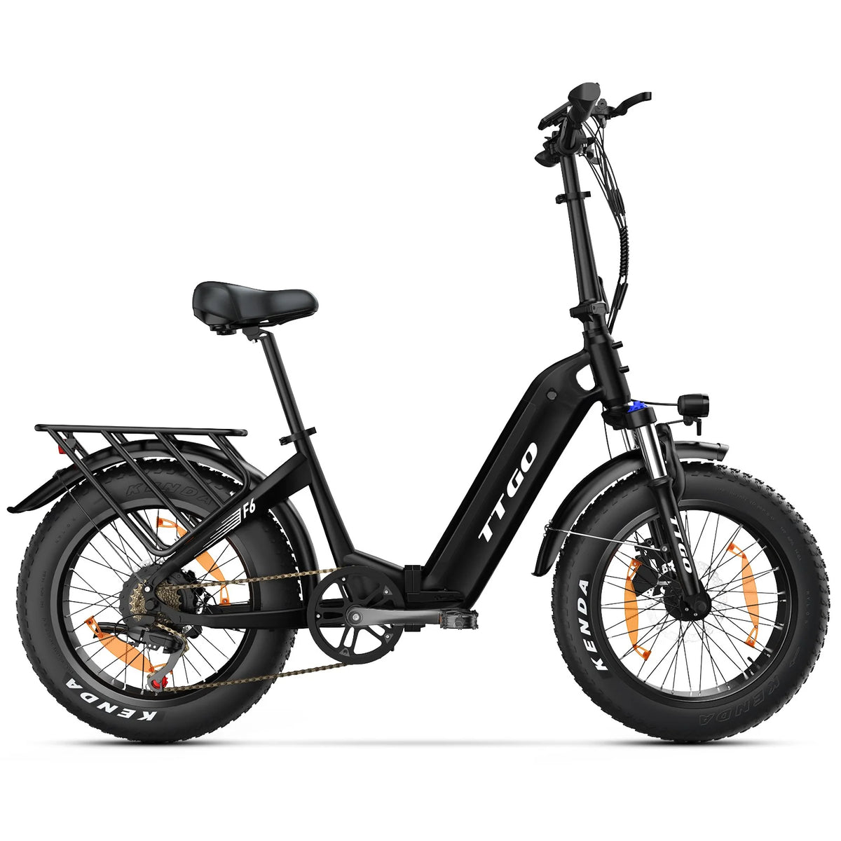 TTGO F6 E-Bike - Motor 250W Akku 36V25AH 20-Zoll-Rädern Hydraulische Scheibenbremsen  - Schwarz