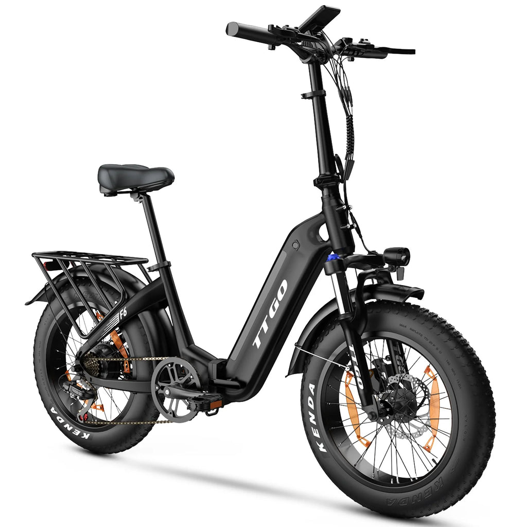 TTGO F6 E-Bike - Motor 250W Akku 36V25AH 20-Zoll-Rädern Hydraulische Scheibenbremsen  - Schwarz