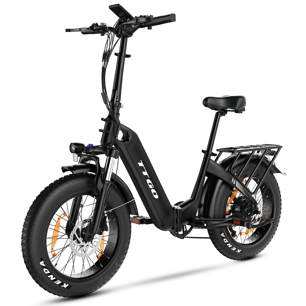 TTGO F6 E-Bike - Motor 250W Akku 36V25AH 20-Zoll-Rädern Hydraulische Scheibenbremsen  - Schwarz