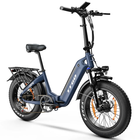TTGO F6 E-Bike - Motor 250W Akku 36V25AH 20-Zoll-Rädern Hydraulische Scheibenbremsen  - Blau