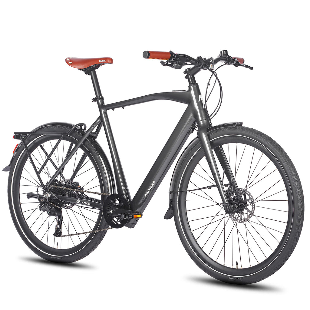 FAFREES F700M City E-Bike - Motor 250W Akku 36V10AH Alurahmen Hydraulikbremse - Schwarz