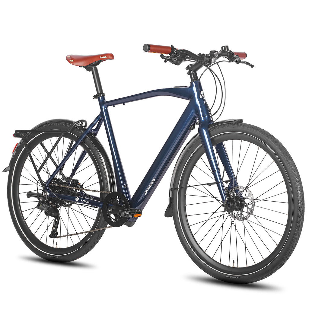 FAFREES F700M City E-Bike - Motor 250W Akku 36V10AH Alurahmen Hydraulikbremse - Blau