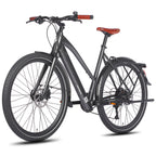 FAFREES F700W City E-Bike - Motor 250W Akku 36V10AH mit Alurahmen hydraulische Bremsen - Schwarz