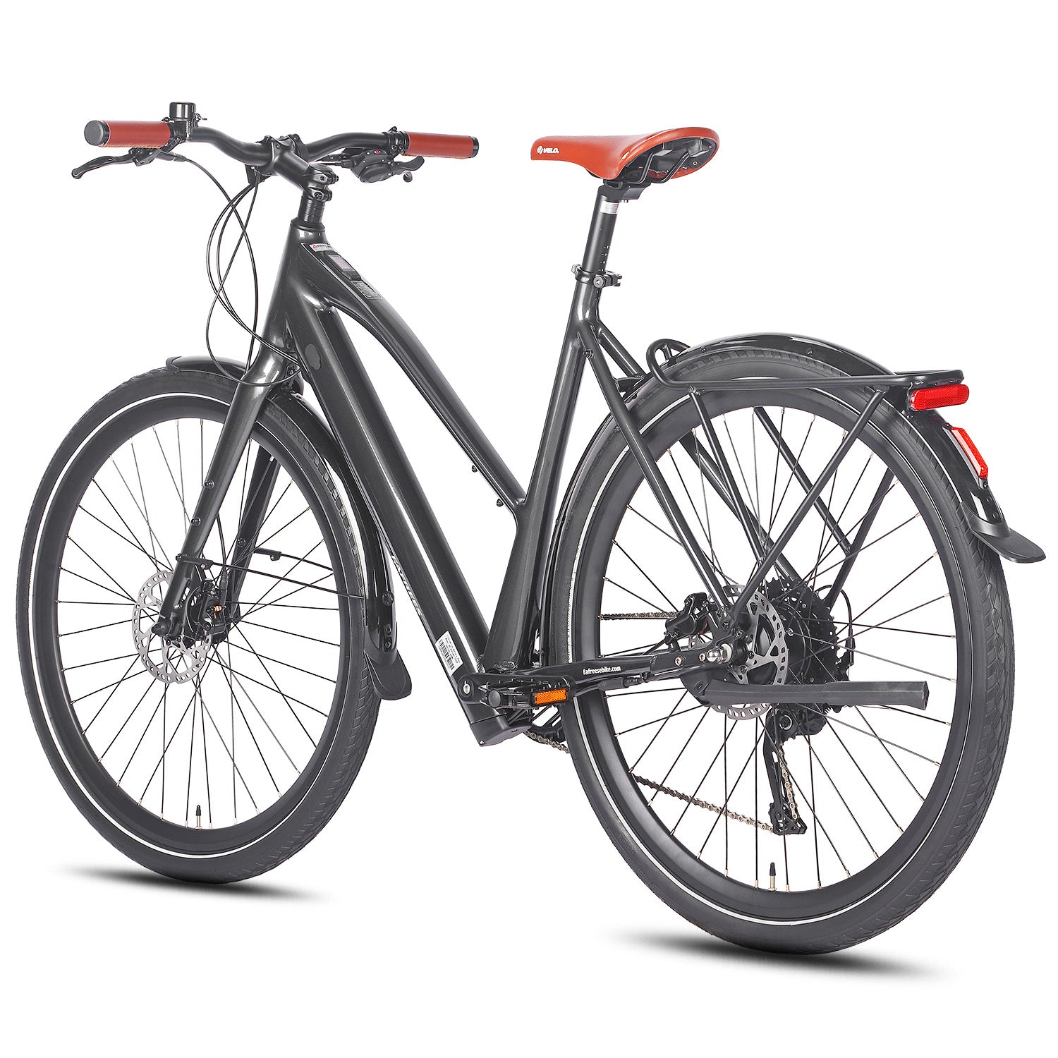 FAFREES F700W City E-Bike - Motor 250W Akku 36V10AH mit Alurahmen hydraulische Bremsen - Schwarz