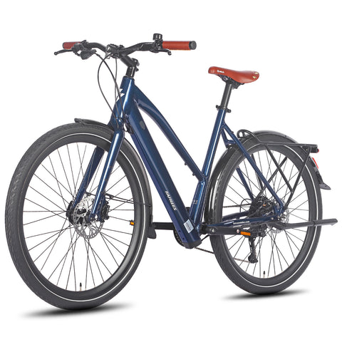 FAFREES F700W City E-Bike - Motor 250W Akku 36V10AH mit Alurahmen hydraulische Bremsen - Blau