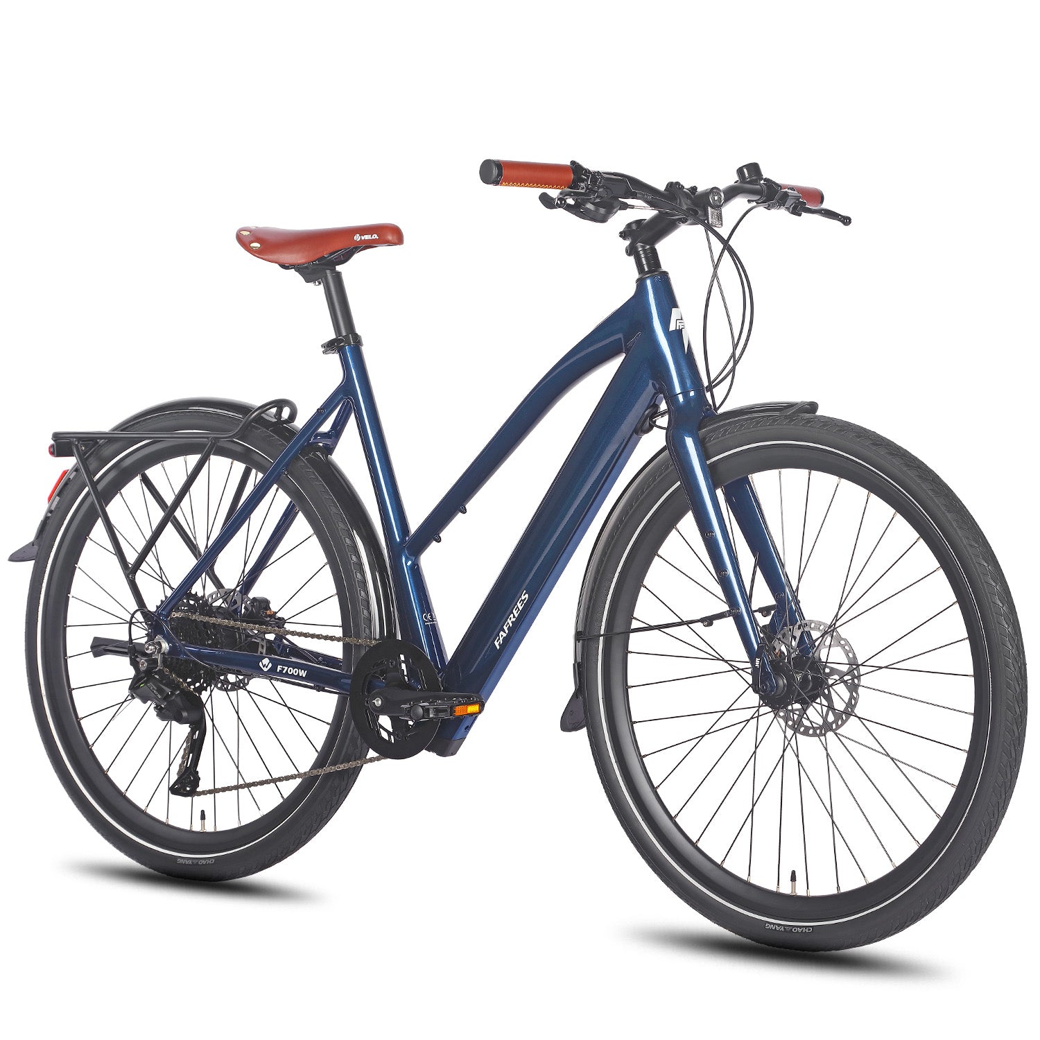 FAFREES F700W City E-Bike - Motor 250W Akku 36V10AH mit Alurahmen hydraulische Bremsen - Blau