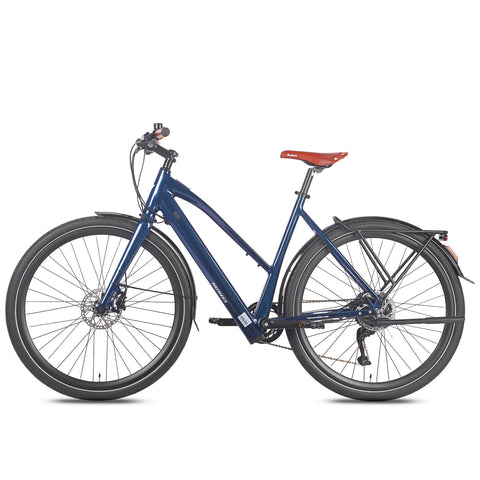 FAFREES F700W City E-Bike - Motor 250W Akku 36V10AH mit Alurahmen hydraulische Bremsen - Blau