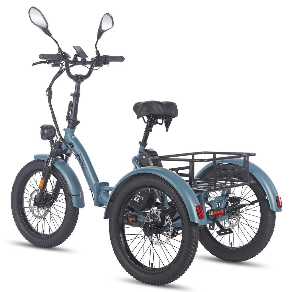 FAFREES F20 Mate Vélo cargo électrique - Moteur 500W Batterie 48V21AH Roues 20 pouces Freins hydrauliques - Bleu-gris