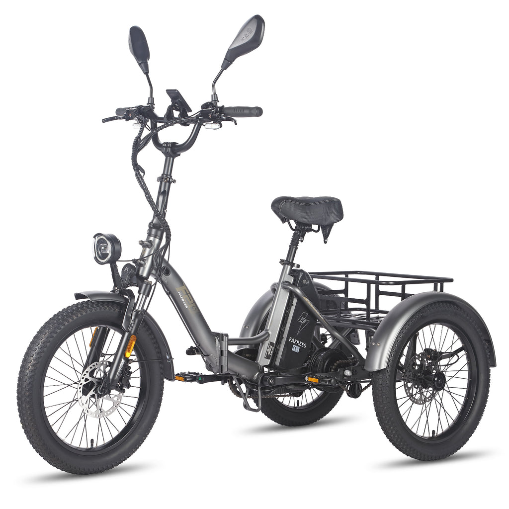 FAFREES F20 Mate E-Lastenrad - Motor 500W Akku 48V21AH 20-Zoll-Rädern Hydraulische Bremsen - Grau