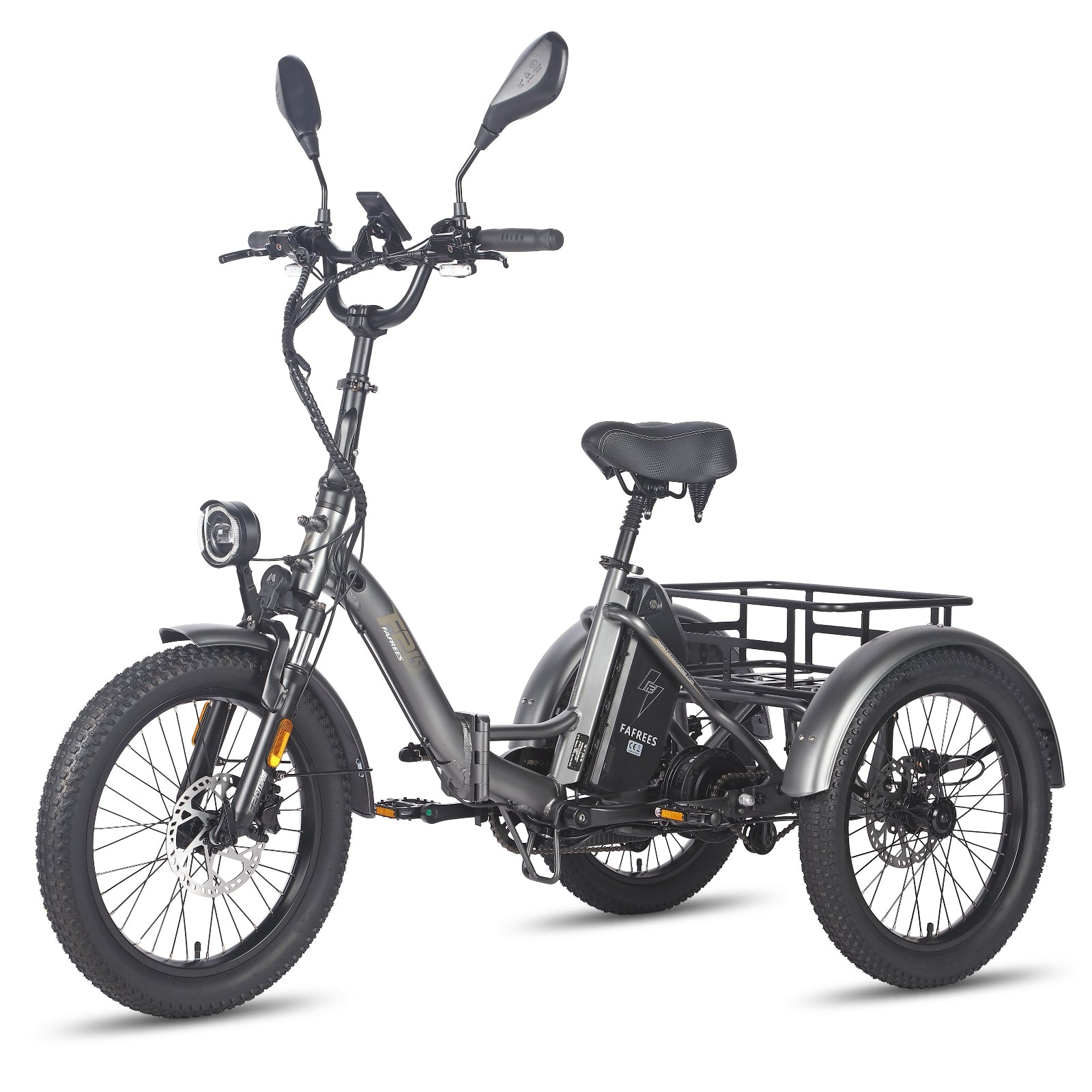 FAFREES F20 Mate E-Lastenrad - Motor 500W Akku 48V21AH 20-Zoll-Rädern Hydraulische Bremsen - Grau