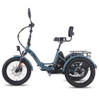FAFREES F20 Mate E-Lastenrad - Motor 500W Akku 48V23.45AH 20-Zoll-Rädern Hydraulikbremse Sattel mit Rückenlehne - Graublau