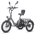 FAFREES F20 Mate E-Lastenrad - Motor 500W Akku 48V23.45AH 20-Zoll-Rädern Hydraulikbremse Sattel mit Rückenlehne - Grau