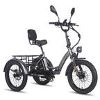 FAFREES F20 Mate E-Lastenrad - Motor 500W Akku 48V23.45AH 20-Zoll-Rädern Hydraulikbremse Sattel mit Rückenlehne - Grau