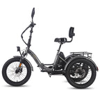 FAFREES F20 Mate E-Lastenrad - Motor 500W Akku 48V23.45AH 20-Zoll-Rädern Hydraulikbremse Sattel mit Rückenlehne - Grau