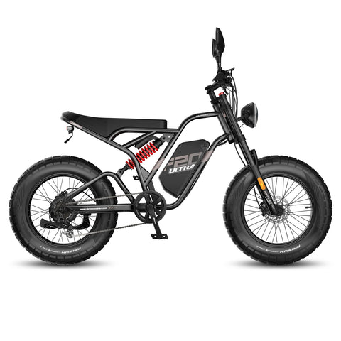 FAFREES F20 Ultra Upgrade E-Bike - Motorleistung 750W Akku 48V25AH 20-Zoll-Räder Mechanische Scheibenbremsen - Noir