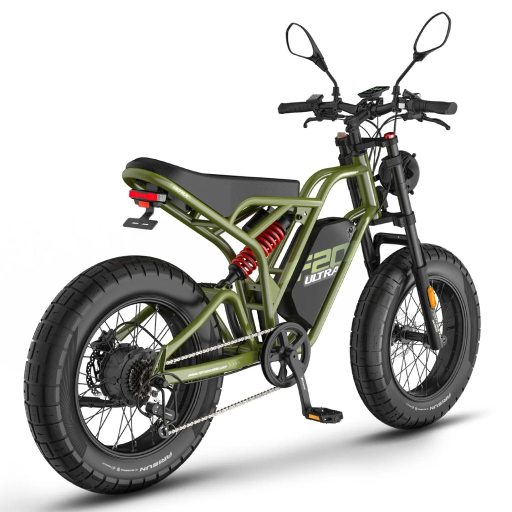Vélo électrique FAFREES F20 Ultra (homologation européenne L1e-B) - Moteur 750W Batterie 48V25AH Roues 20 pouces Freins hydrauliques - Vert