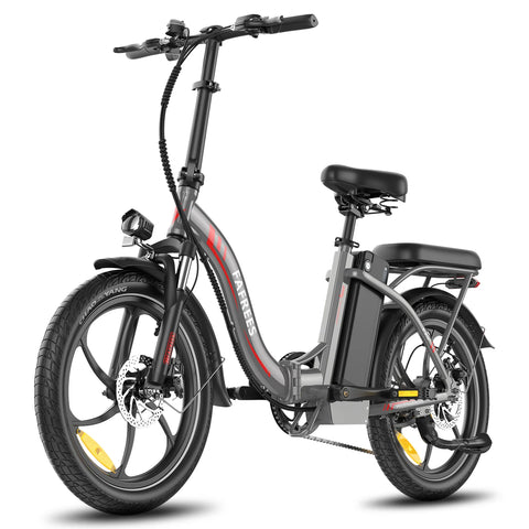 E-Bike FAFREES F20+ - Motor 250W Akku 36V20Ah 20 Zoll Räder Mechanische Scheibenbremse - Grau