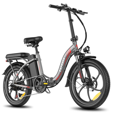 E-Bike FAFREES F20+ - Motor 250W Akku 36V20Ah 20 Zoll Räder Mechanische Scheibenbremse - Grau
