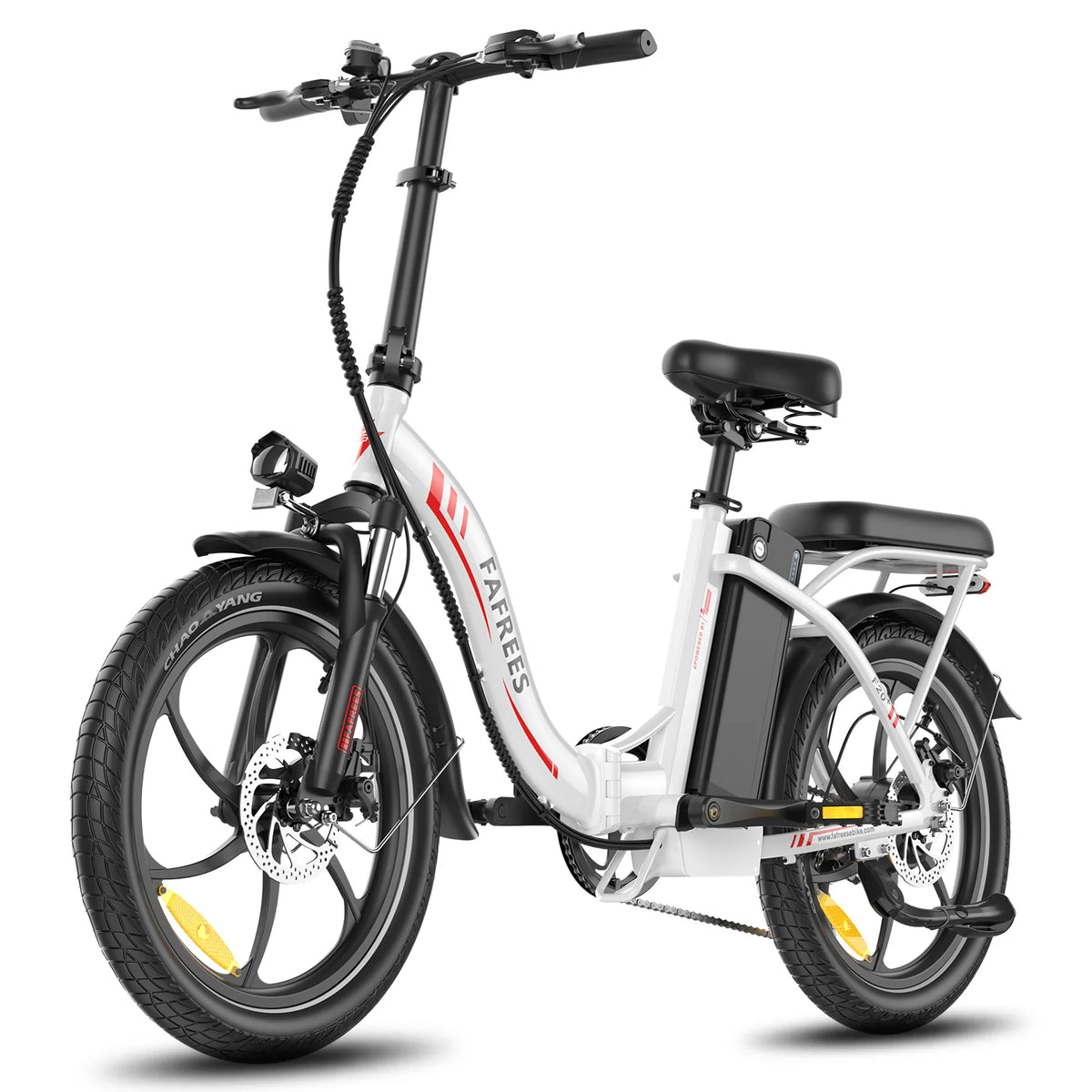 E-Bike FAFREES F20+ - Motor 250W Akku 36V20Ah 20 Zoll Räder Mechanische Scheibenbremse - Weiß