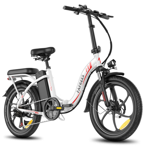 E-Bike FAFREES F20+ - Motor 250W Akku 36V20Ah 20 Zoll Räder Mechanische Scheibenbremse - Weiß