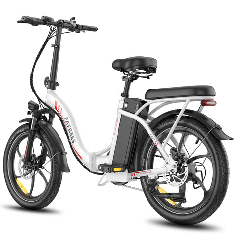 E-Bike FAFREES F20+ - Motor 250W Akku 36V20Ah 20 Zoll Räder Mechanische Scheibenbremse - Weiß