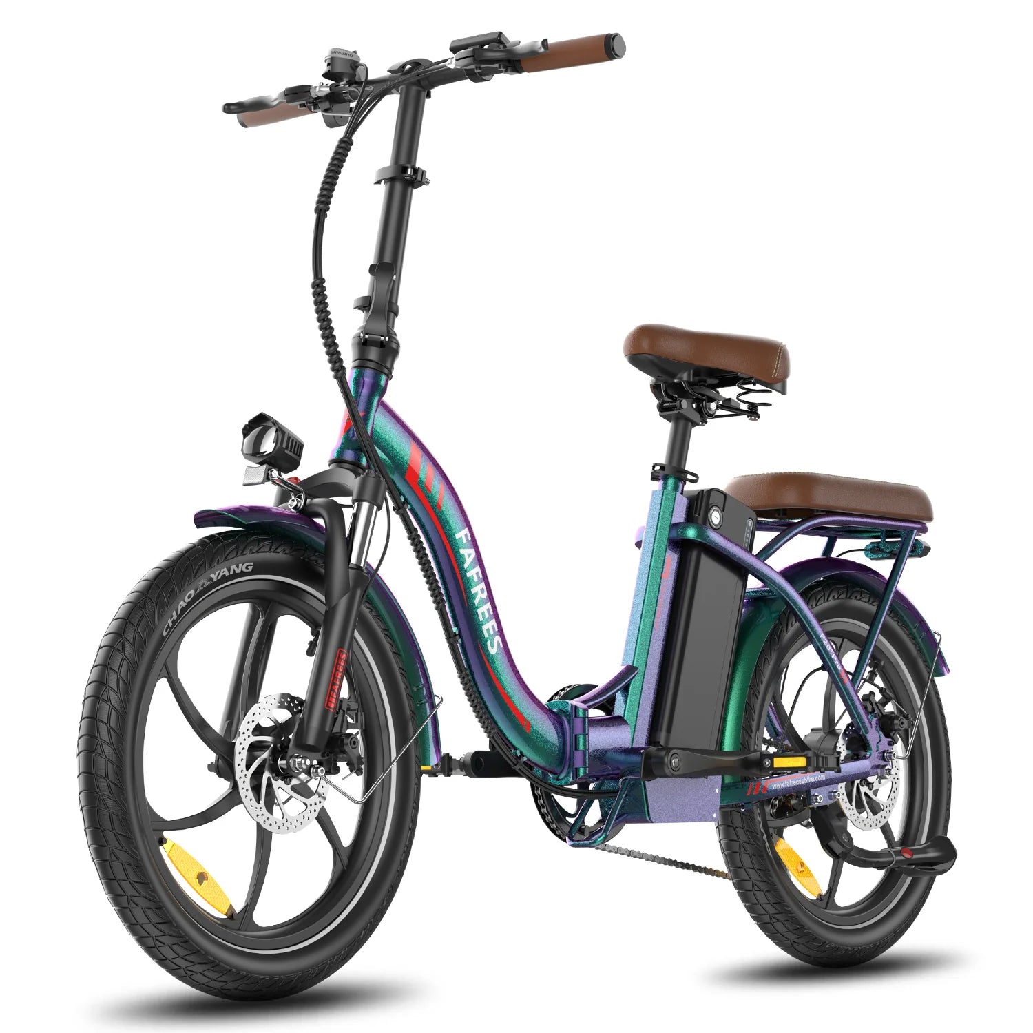 Vélo électrique FAFREES F20+ Pro - Moteur 250W Batterie 36V22.5Ah Roues 20 pouces Frein à disque mécanique - Bleu Vert
