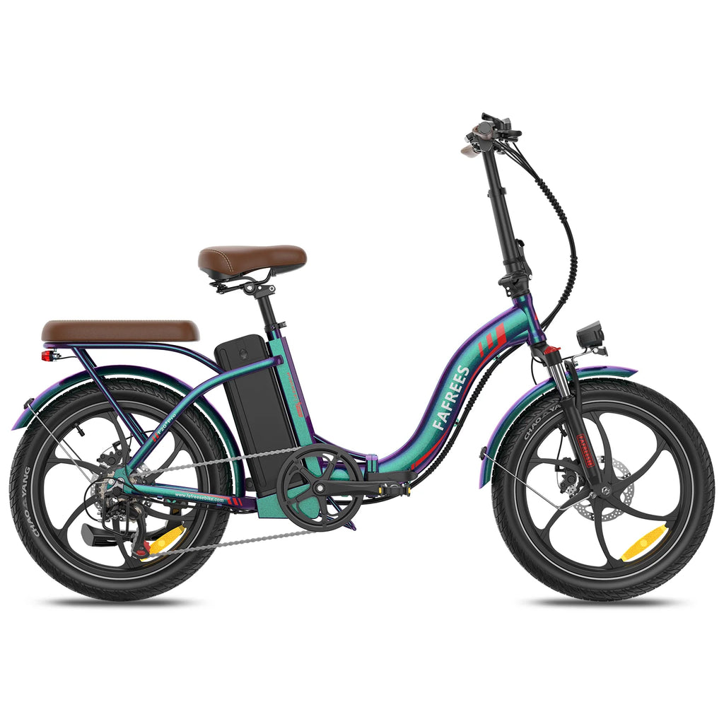 Vélo électrique FAFREES F20+ Pro - Moteur 250W Batterie 36V22.5Ah Roues 20 pouces Frein à disque mécanique - Bleu Vert